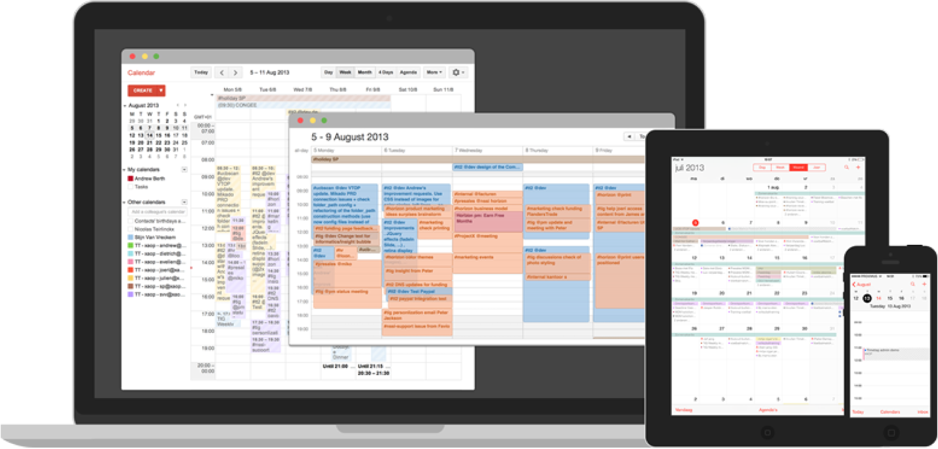 Use the calendar apps you already know